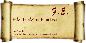 Fábián Elmira névjegykártya